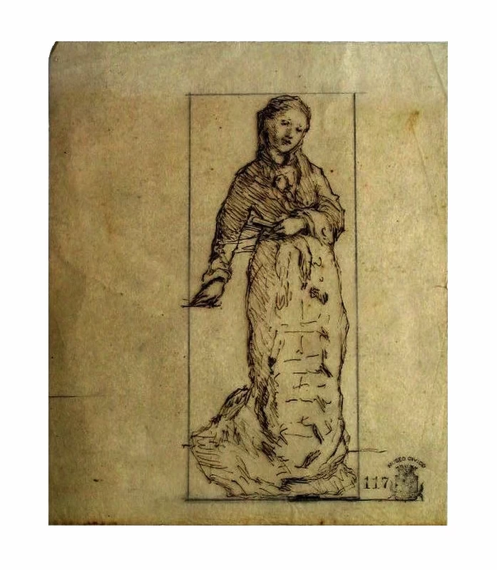 Figura di donna con ventaglio chiuso - Galleria Civica d’Arte Moderna e Contemporanea, Torino